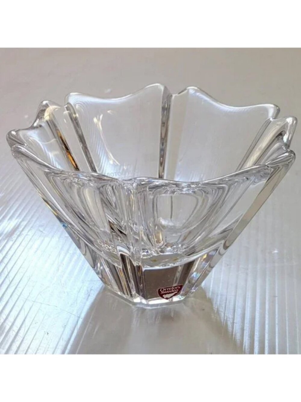 Orrefors Orion Crystal Keepsake Decorative Bowl Dish ~~ Engraved ~~